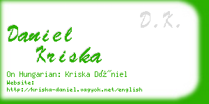 daniel kriska business card